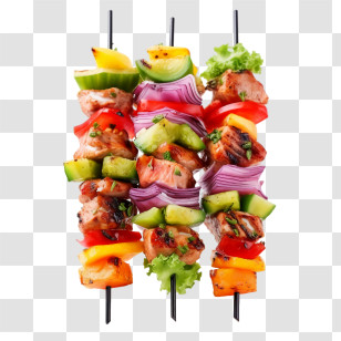 World Kebab Day
 - Colorful Grilled Skewers With Meat And Vegetables Transparent PNG