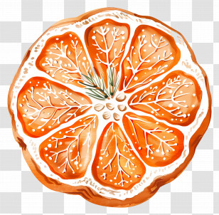 Gingerbread Cookie - Illustration Of Orange Slice Transparent PNG