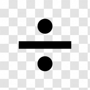 Obelus Division Symbol Mathematics Sign - Black - Dividing Line Transparent PNG