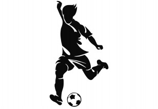 Soccer - Silhouette Of Soccer Player Kicking Ball Transparent PNG