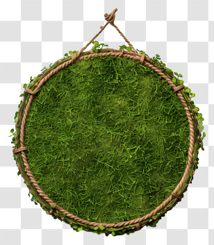 Green Grass - Eco-Friendly Green Circular Wreath Design Transparent PNG