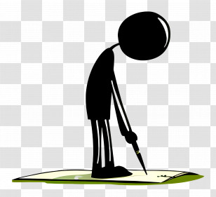 Stick Figure Writing - Stick Figure Drawing On Paper Transparent PNG