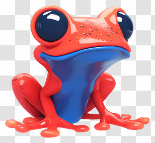 Poison Dart Frog - Colorful Frog Illustration Transparent PNG