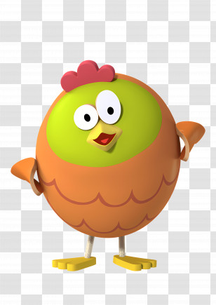 Tickety Toc - Orange Chicken Cartoon Character Transparent PNG