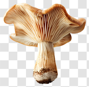 Common Mushroom - Closeup Brown Mushroom Illustration Transparent PNG