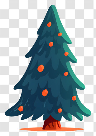 Christmas Tree - Green Christmas Tree With Ornaments Transparent PNG