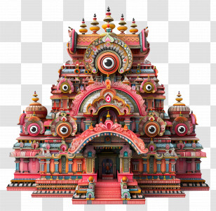 Jagannath Temple - Colorful Temple With Intricate Design Transparent PNG