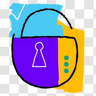 Health - Colorful Lock Icon Transparent PNG