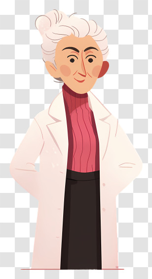 Older Woman Scientist - Elderly Scientist Woman In Lab Coat Transparent PNG