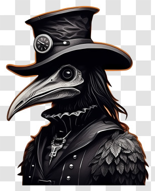 Blackbird - Plague Doctor In Gothic Style For Halloween Transparent PNG