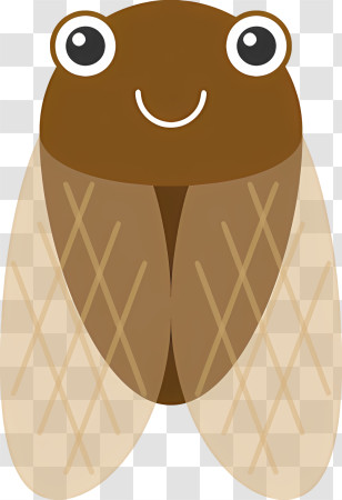 Insect - Adorable Cicada Cartoon Character Transparent PNG