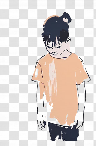 Child - Sad Boy Illustration Transparent PNG