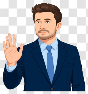 Businessman With Offering Gesture - Polite Professional Raising Hand Transparent PNG