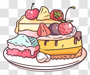 Dessert - Desserts With Fruits Transparent PNG