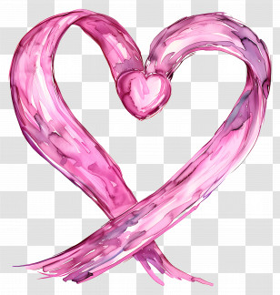 Pink Heart - Pink Watercolor Heart For Romantic Themes Transparent PNG