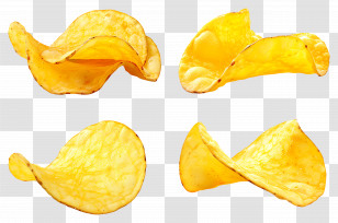 Potato Chip - Golden Crispy Potato Chips Transparent PNG