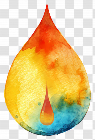 Oil Drop - Colorful Water Drop Transparent PNG