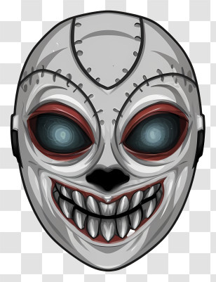 Cartoon - Scary Mask With Big Eyes Transparent PNG