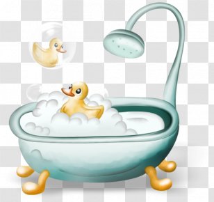 Bathtub Bathing Clip Art - Bathroom Sink - Bath Ducklings Transparent PNG