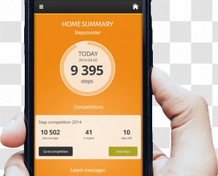 Smartphone Mobile Phones Handheld Devices Pedometer - Step Counter Transparent PNG