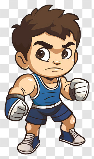 Wrestling - Cartoon Boxer Character Transparent PNG