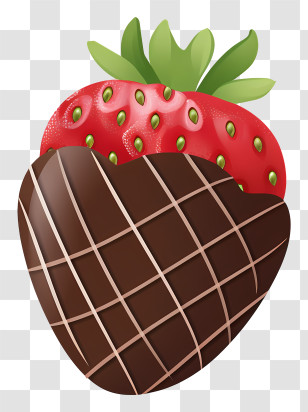 Chocolate Covered Strawberry - Chocolate-Covered Strawberry Illustration Transparent PNG
