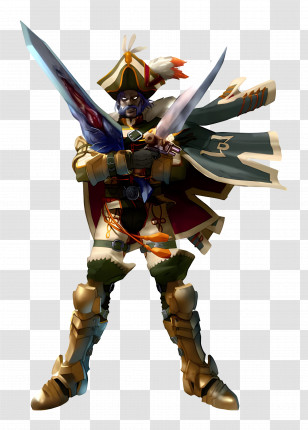 Cervantes De Leon - Pirate With Dual Swords Transparent PNG