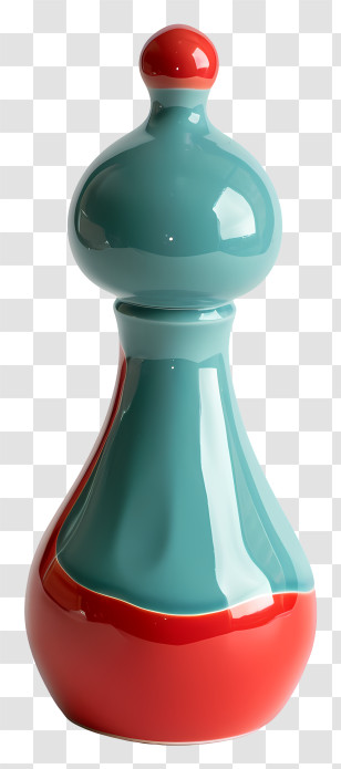 Pepper Shaker - Colorful Chess Piece Transparent PNG
