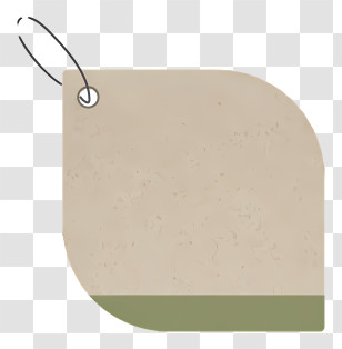 Gift Bag - Beige Blank Tag With Green Bottom Transparent PNG