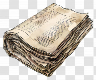 Newspaper - Stack Of Old Newspapers Transparent PNG