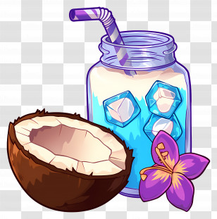 Coconut Water - Refreshing Coconut Drink With Ice Transparent PNG