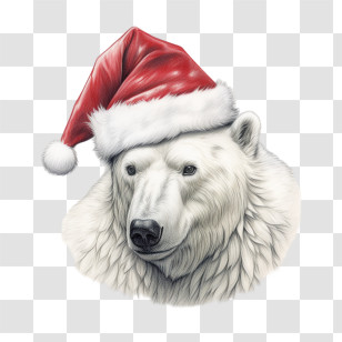 Polar Bear
 - Polar Bear Wearing A Santa Hat Transparent PNG