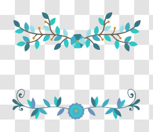 Floral Wreath Frame - Floral Decorative Elements Transparent PNG