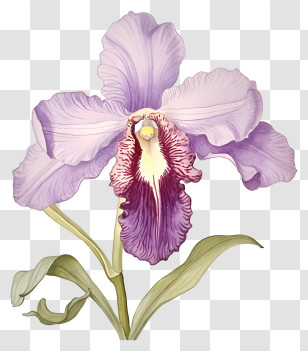 Purple Orchid - Orchid Flower With Purple Petals Transparent PNG