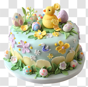 Easter Day Cake - Spring Themed Decorated Cake Transparent PNG