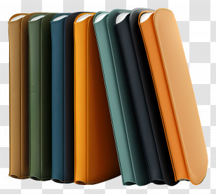Standing Books - Colorful Book Covers In A Row Transparent PNG