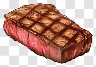Medium Rare Steak - Grilled Steak Illustration Transparent PNG