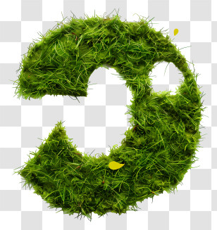 Green Grass - Grass-Covered Recycle Symbol Illustration Transparent PNG