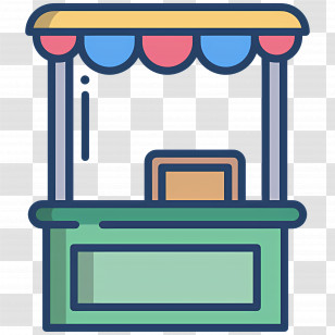 Market Stall - Colorful Market Stall Transparent PNG
