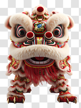 Chinese New Year - Traditional Chinese Lion Dance Costume For Celebrations Transparent PNG