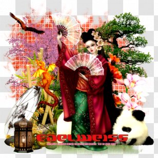 Geisha Tree Greeting Transparent PNG