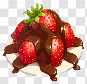 Chocolate Strawberry - Chocolate Covered Strawberries Transparent PNG