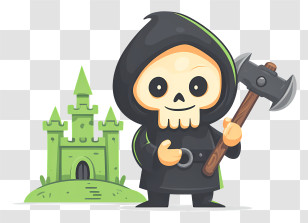 Master Skeletor - Skeleton Warrior With Axe Transparent PNG