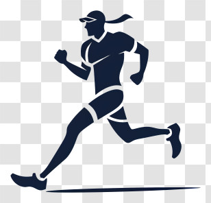 Marathon - Running Silhouette Illustration Transparent PNG