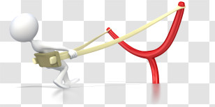 Stick Figure - Stick Figure Playing With A Slingshot Transparent PNG