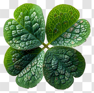 Four Leaf Clover - Green Leaf Of A Four-Leaf Clover Transparent PNG