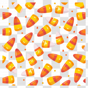 Candy Corn Pattern - Candy Corn Pattern For Halloween Season Transparent PNG