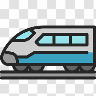 Bullet Train - Cartoon High-Speed Train Illustration Transparent PNG