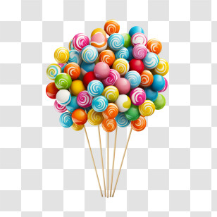 National Lollipop Day - Vibrant Collection Of Colorful Lollipops Transparent PNG