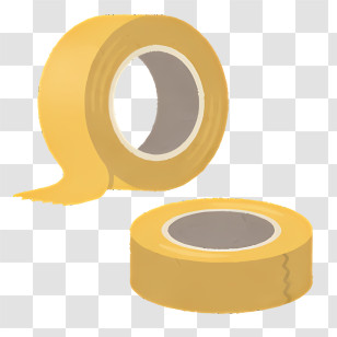 Icon - Yellow Adhesive Tape Roll Transparent PNG
